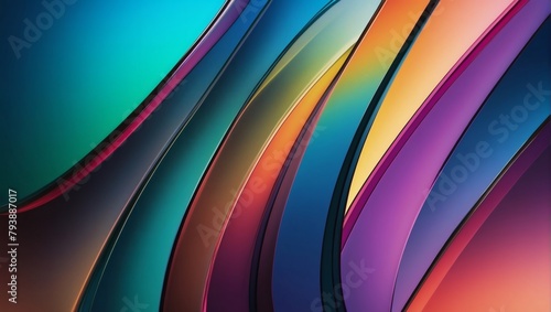 Multicolored Glass Layers Creating a Gradient Background