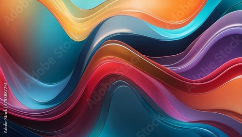 Multicolored Glass Layers Creating a Gradient Background