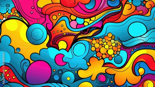 colorful background in pop art style illustration