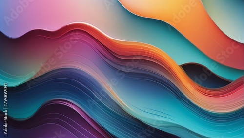 Multi-Hued Glass Layers in Gradient Background