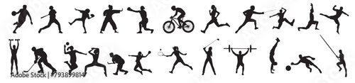 Sports collection silhouette. 