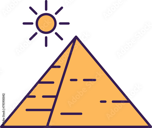 Egypt pyramid Vector Icon which can easily modify or edit