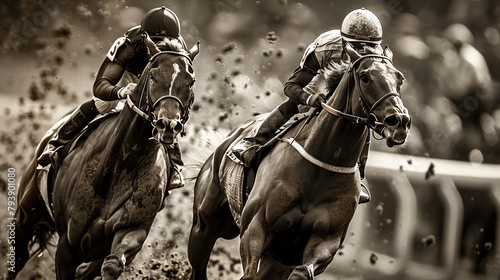 競馬場の馬と騎手 © Rossi0917