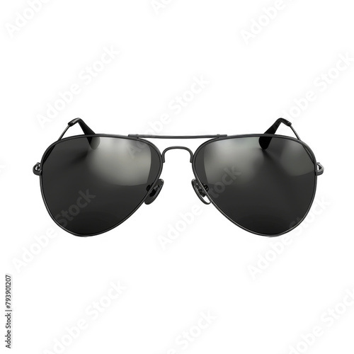 Black aviator sunglasses isolated on transparent background photo