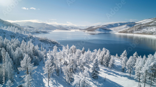 Kidelu lake in Altai mountains Siberia Russia. 