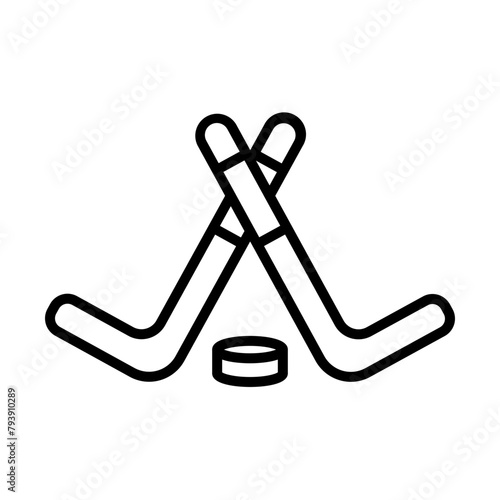 Ice hockey line icon