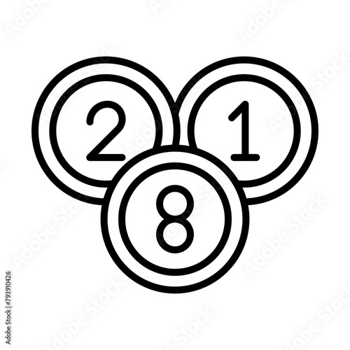 Billiard line icon
