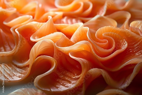 Sunset-Like Salmon Slices  A Close-Up of Nature s Artwork