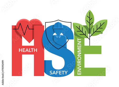 HSE emblem - Health, Safety, Environment visual