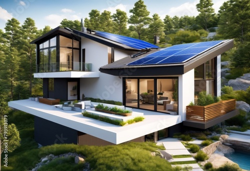 illustration  modern sustainable home energy top trends renewable power generation residences  Modern  Sustainable  Home  Energy  Solutions  Top
