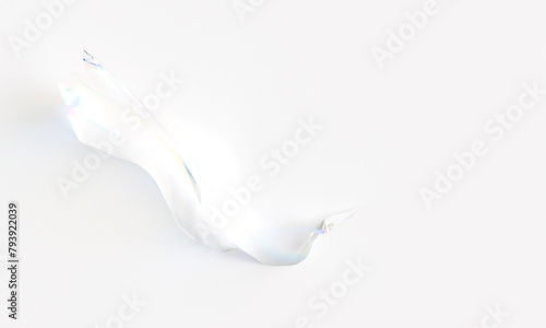 Abstact curve lines elegant on white background. 3d illustration