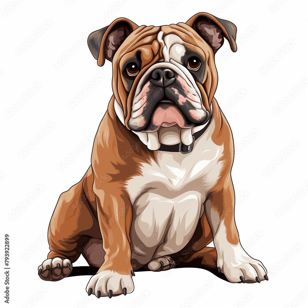 clipart bulldog sitting сreated with Generative Ai clipart bulldog sitting сreated with Generative Ai