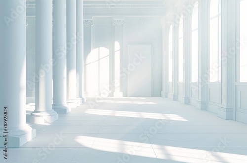3D modern simple space background