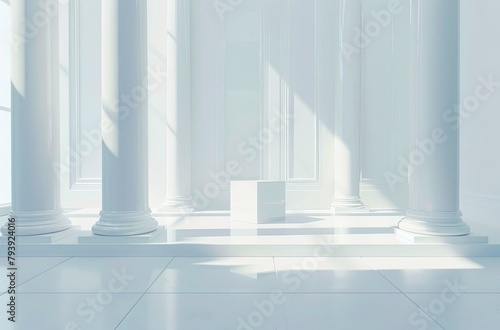 3D modern simple space background
