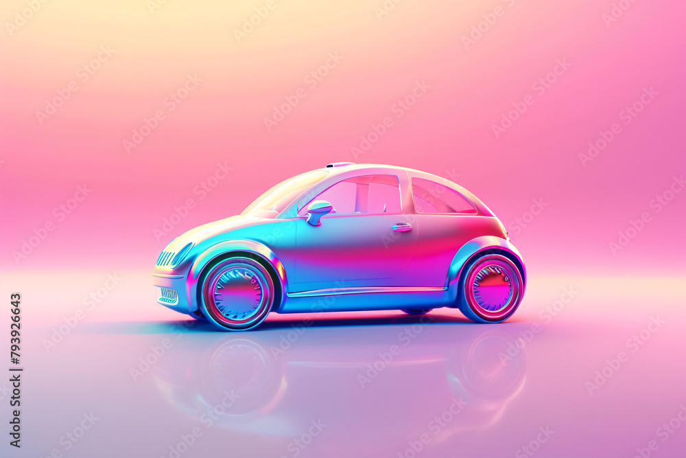 3D car model illustration, car insurance safety annual inspection traffic safety concept illustration 3D car model illustration, car insurance safety annual inspection traffic safety concept illustration