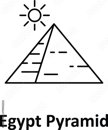 Egypt pyramid Vector Icon which can easily modify or edit