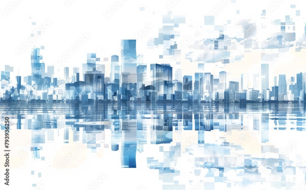 Obraz premium Science and technology urban architecture