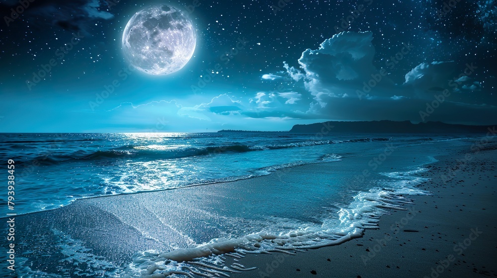 美しい夜の海01