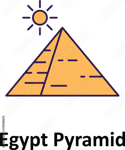 Egypt pyramid Vector Icon which can easily modify or edit