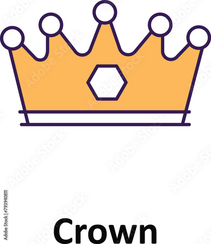 Crown Vector Icon which can easily modify or edit