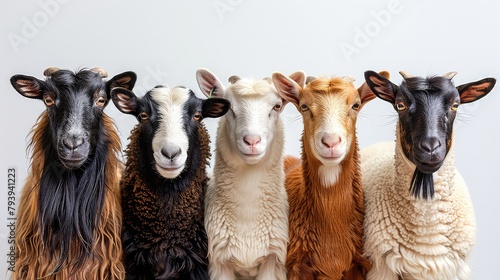Eid Ul Adha Goats Sheep on White Background