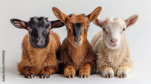 Eid Ul Adha Goats Sheep on White Background