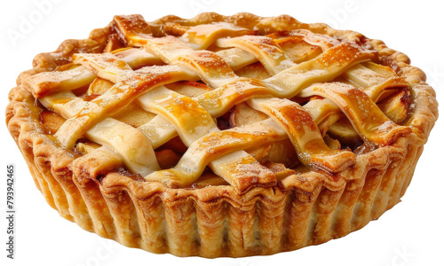 apple pie  isolated on a transparent background. PNG