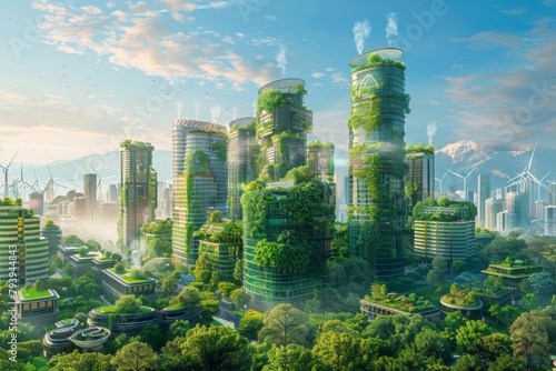 Sustainable cities of the future #793944843