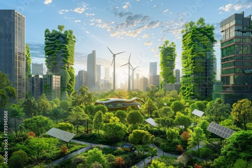 Sustainable cities of the future #793945868