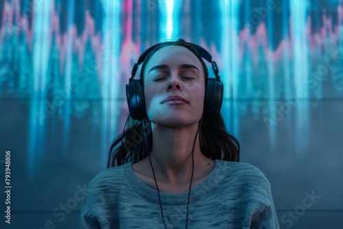 Delta Wave Rhythms and Deep Relaxation: Human Circadian Techniques Merge with Brainwave Rest and Stress Reduction for Therapeutic Sleep. photo