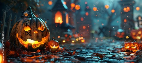 Holiday event halloween banner background concept  photo