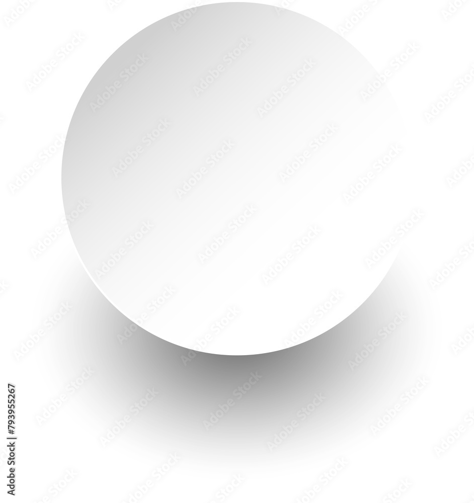 White paper round shadow White paper round shadow