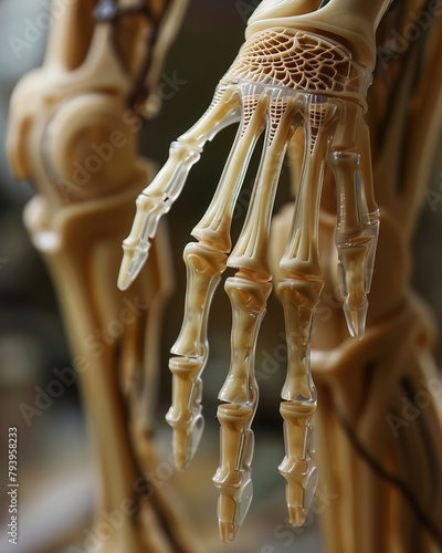 A 3D printing workshop creating custom prosthetics with bio compatible materials photo