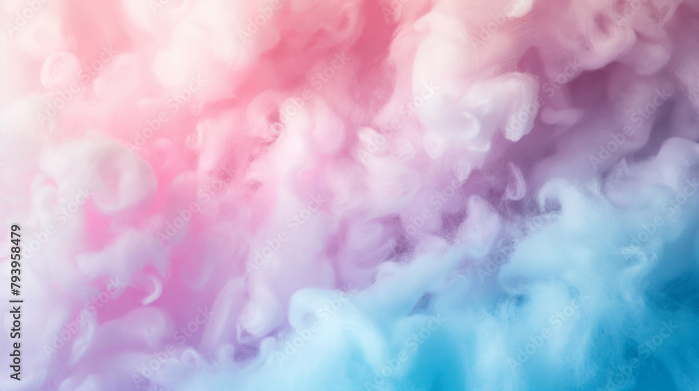 Swirling clouds of pink and blue smoke creating an ethereal and dreamlike abstract background. Swirling clouds of pink and blue smoke creating an ethereal and dreamlike abstract background.