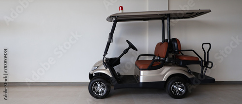 Bilde på lerret Electric golf carts are used to transport patients within hospital buildings