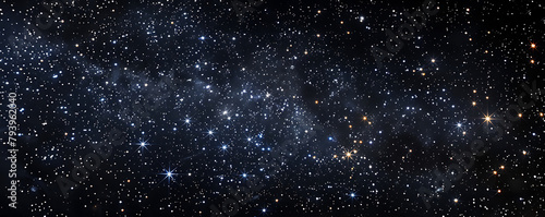 Outer space sky with Stars. Galaxy universe black background of shiny starfield texture. photo