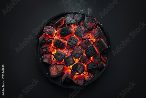 Stove Pan Filled With Coal