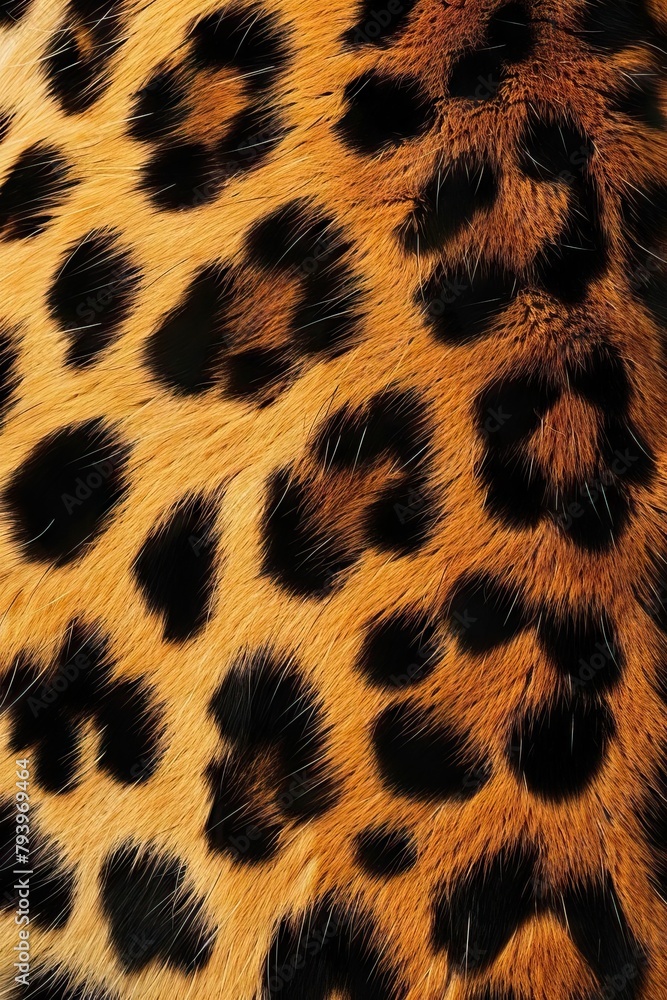 A close up picture of a leopard's fur. A close up picture of a leopard's fur.
