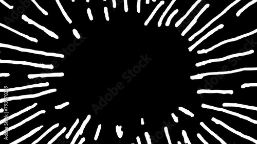White wiggly hand drawn line star burst overlay doodle animation         