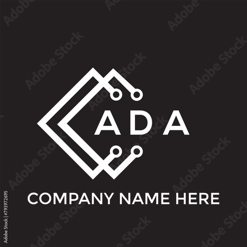 ADA letter logo design. ADA creative initials letter logo concept. ADA letter design.
