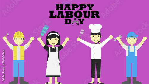Labour Day vector celebrates workers' contributions worldwide. Vibrant design embodies unity, strength, and solidarity.