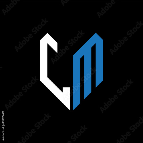 LM letter logo design on Black background. LM creative initials letter logo concept. LM letter design.
