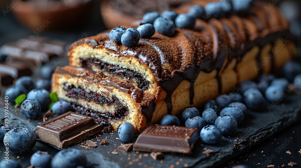 Chocolate roll cakes