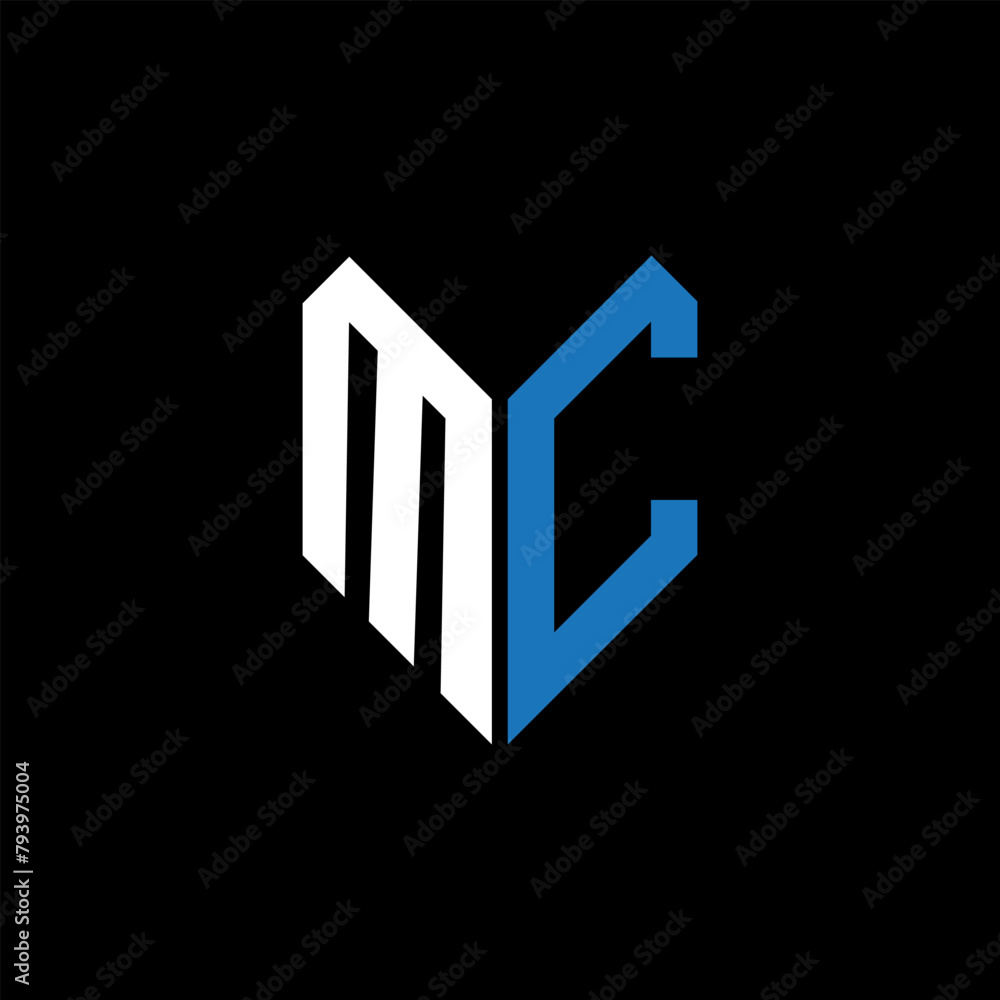 MC letter logo design on Black background. MC creative initials letter logo concept. MC letter design.
MC letter logo design on Black background. MC creative initials letter logo concept. MC letter design.