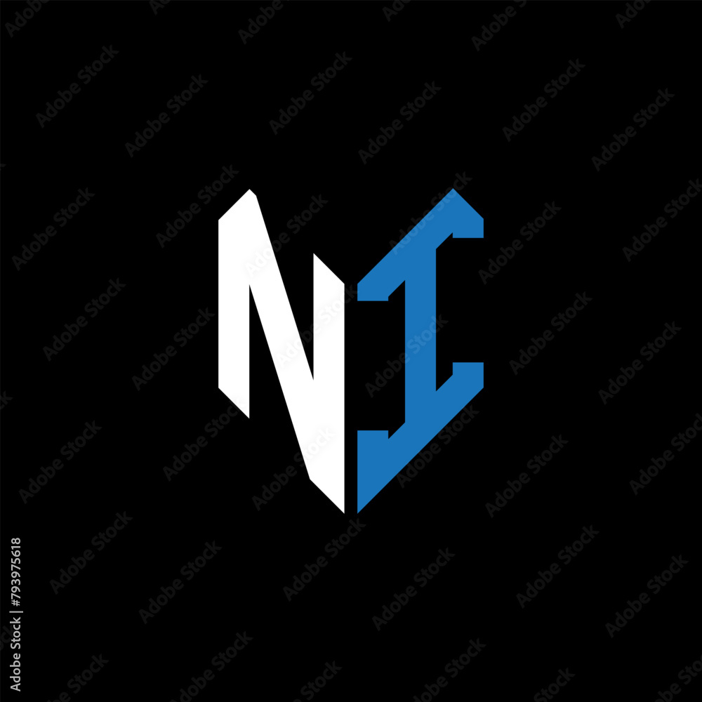 NI letter logo design on Black background. NI creative initials letter logo concept. NI letter design.
NI letter logo design on Black background. NI creative initials letter logo concept. NI letter design.