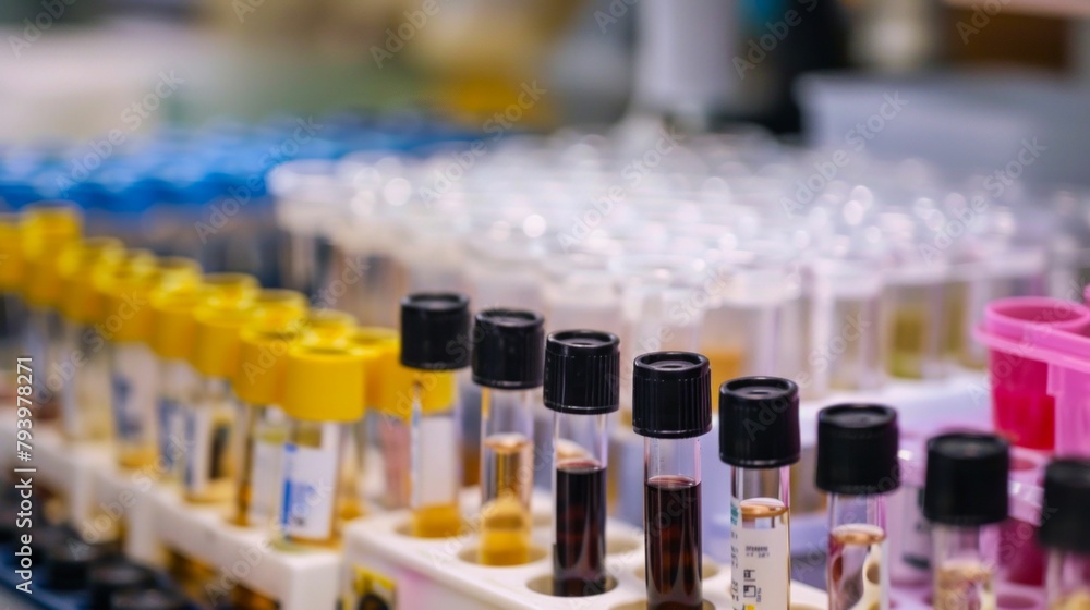 Scientific Research with Test Tubes in Modern Laboratory. Generative ai Scientific Research with Test Tubes in Modern Laboratory. Generative ai