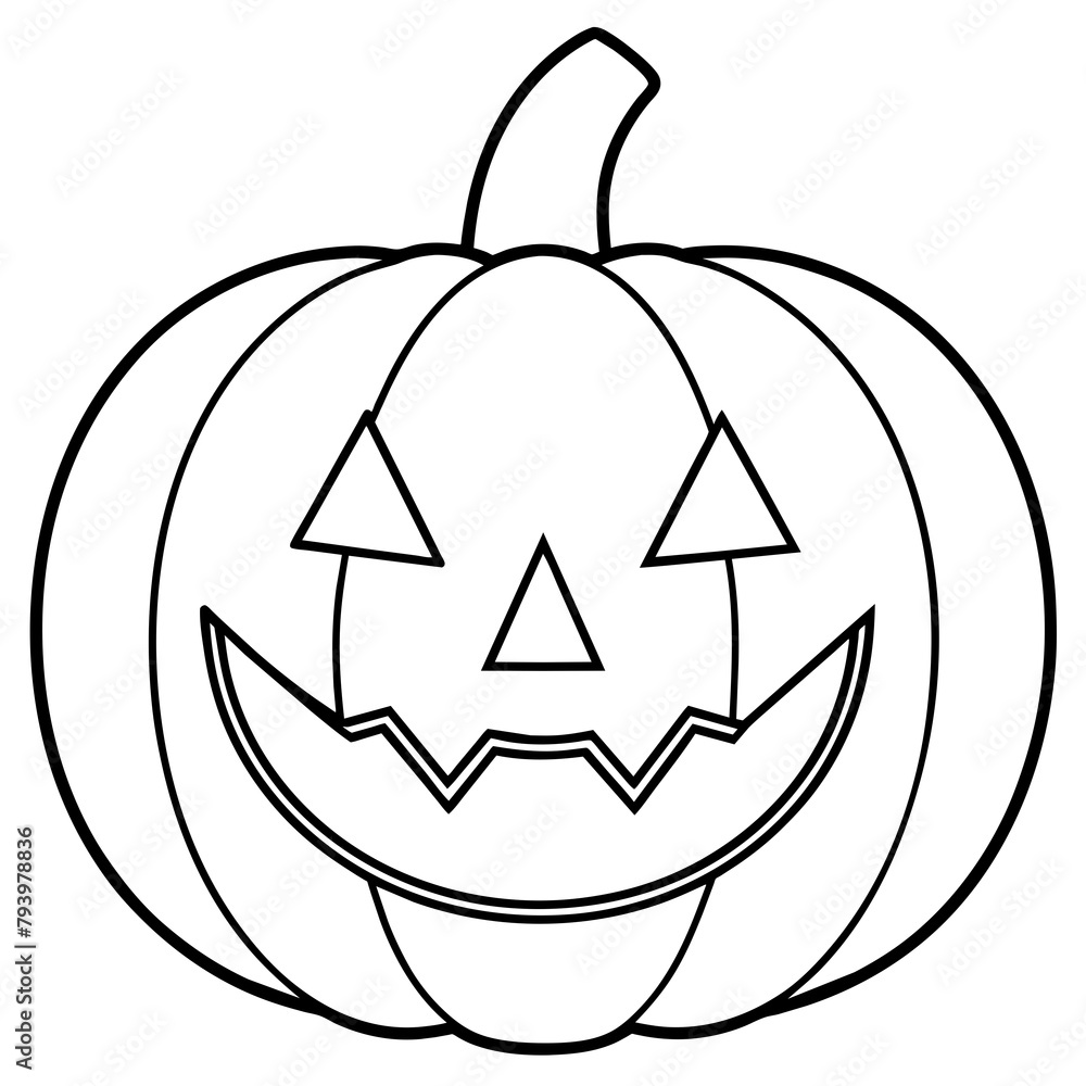 Halloween pumpkin vector illustration 