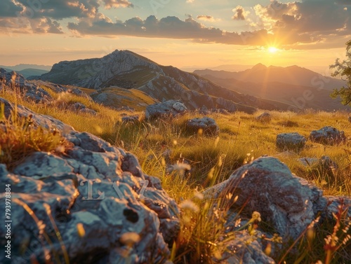 Mountain Landscape Sunrise Summer Reflection Scenic View Nature Beauty serene Peaceful_ARise.