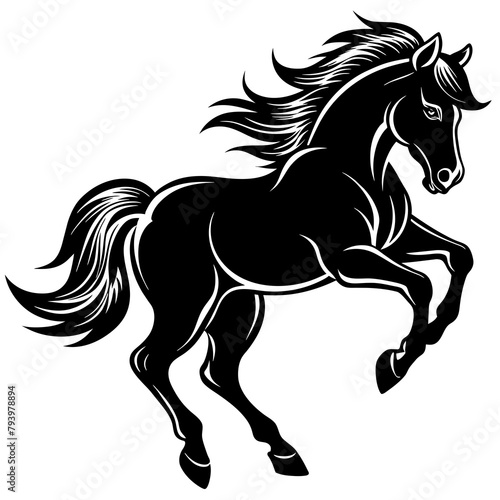 horse with wings vector illustration