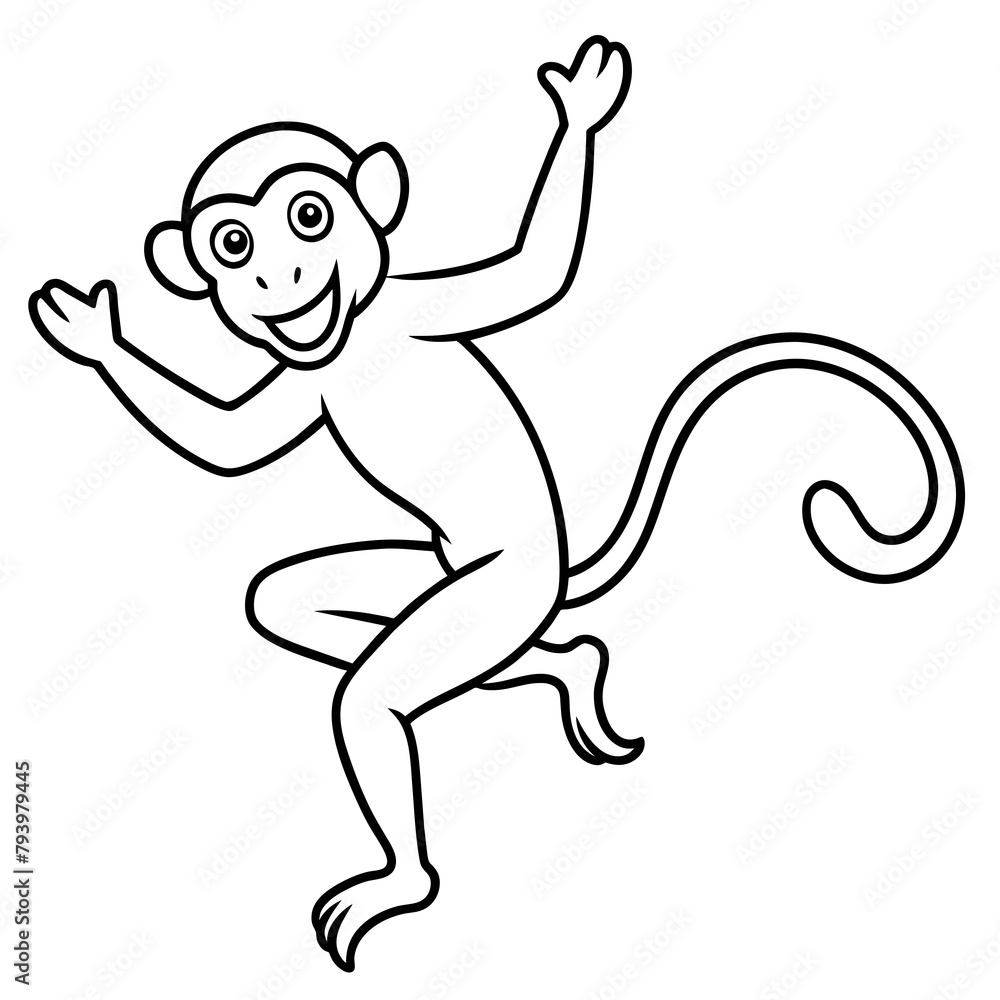 Fototapeta premium naughty monkey vector illustration